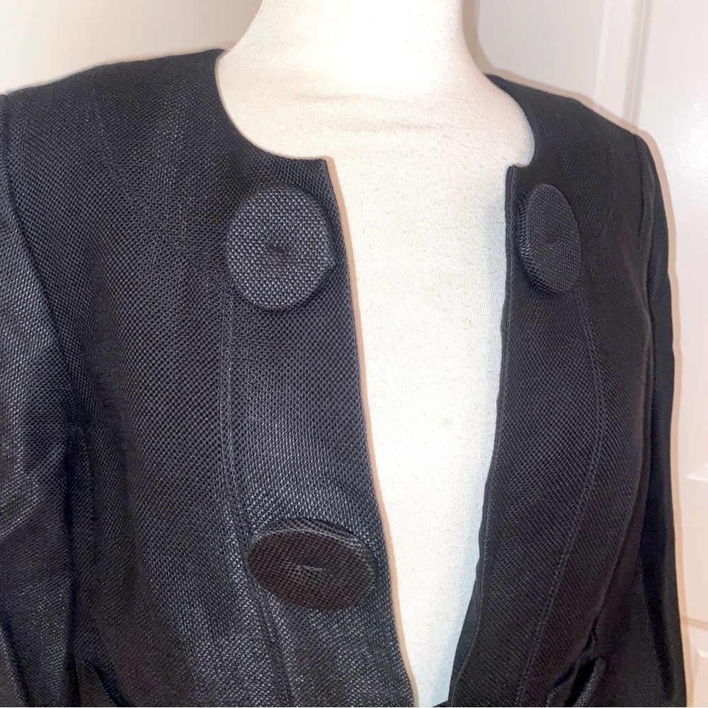 ETCETERA LINEN BLEND BLAZER OVERSIZED BUTTONS